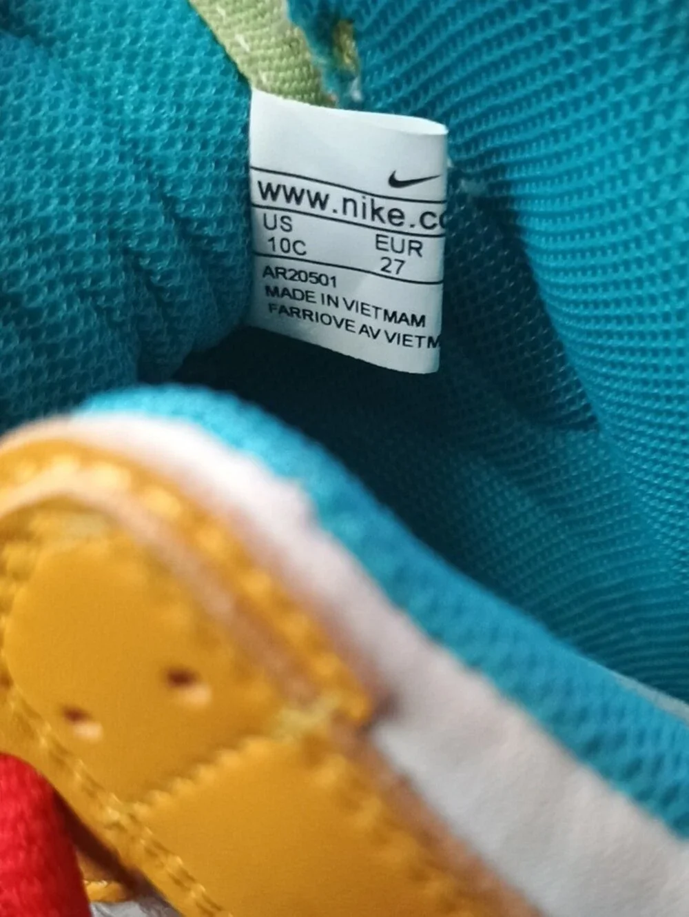 Nike Kids Multicolor High-Top Sneakers with Blue & Red Accents